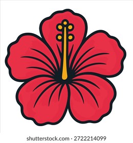 Vetor de ilustração de um design de hibisco