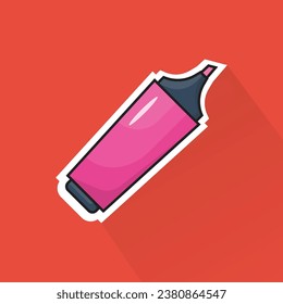 Illustration Vector of Highlighter in Flat Design