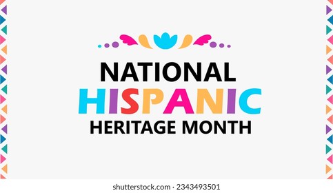 Illustration Vector for Hispanic heritage month. Vector web banner, poster, card for social media and networks. with Papel Picado pattern, perforated paper on black background perfect for social media