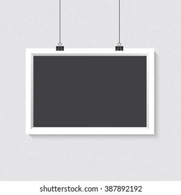 Illustration of Vector Horisontal Dark Frame Mockup.
