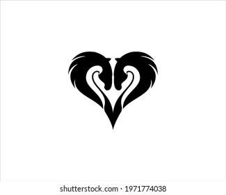 Illustration vector  of horse logo