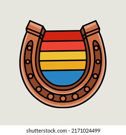 illustration vector of horseshoe,wild west,perfect for print,etc.