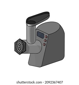 illustration vector household appliances meat grinder helper in the kitchen 