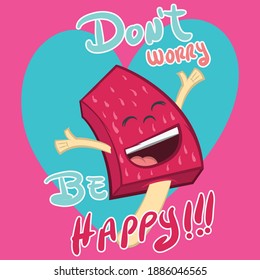 Illustration vector ice cream design for fashion graphic kids