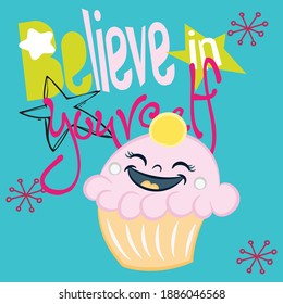 Illustration vector ice cream design for fashion graphic kids