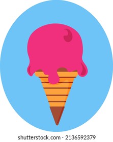 illustration vector ice cream icon 