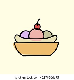 Illustration vector ice cream icon