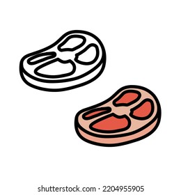 Illustration vector icon of beef