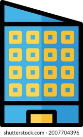 illustration vector icon building flat line style collection vector.