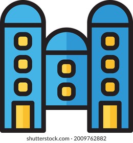 illustration vector icon building flat line style collection vector. More items by vector squad
 More items by vector squad pixel perfect.
