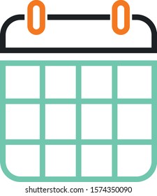 illustration vector icon of calendar 