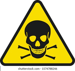 Yellow Triangle Danger Toxic Skull Sign Hd Stock Images Shutterstock