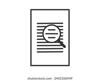 Illustration a vector icon depicting documents, suitable for web and mobile applications, isolated for use in graphic and design.