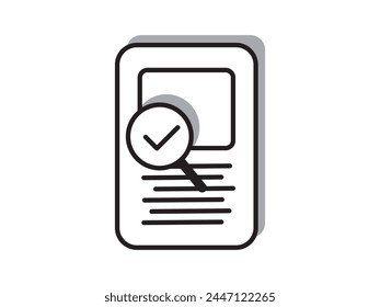 Illustration a vector icon depicting documents, suitable for web and mobile applications, isolated for use in graphic and design.