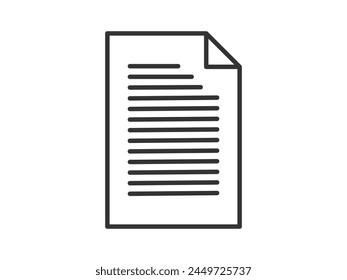 Illustration a vector icon depicting documents, suitable for web and mobile applications, isolated for use in graphic and design.