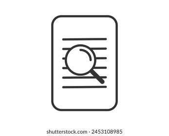 Illustration a vector icon depicting documents, suitable for web and mobile applications, isolated for use in graphic and design.