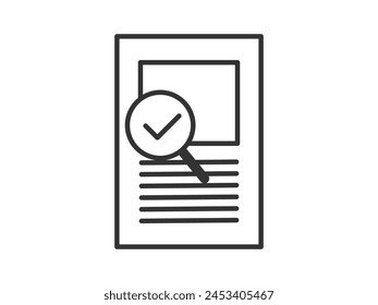 Illustration a vector icon depicting documents, suitable for web and mobile applications, isolated for use in graphic and design.
