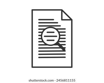 Illustration Ein Vektorgrafik-Symbol, das Dokumente darstellt, geeignet für Web- und mobile Anwendungen, isoliert für die Verwendung in Grafik und Design.