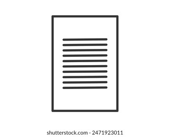 Illustration a vector icon depicting documents, suitable for web and mobile applications, isolated for use in graphic and design.