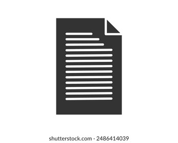 Illustration a vector icon depicting documents, suitable for web and mobile applications, isolated for use in graphic and design.