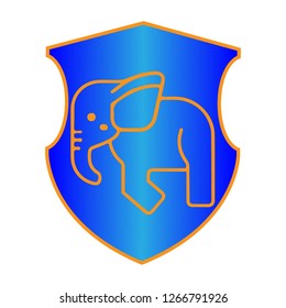 illustration vector icon elephant