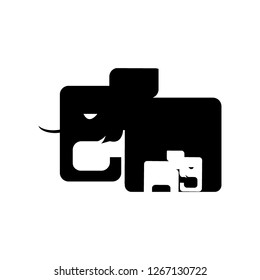 illustration vector icon elephant