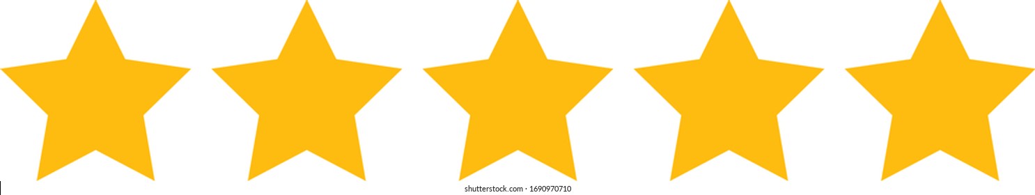 illustration vector icon of five star rating