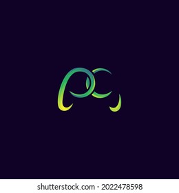 Illustration vector icon for game console with letter PC