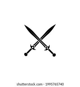 Illustration vector icon graphic of cross swords