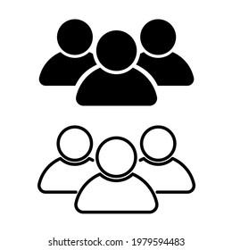 illustration vector icon a group of people, perfect for IU or Web icon.