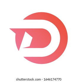 Illustration von Vektorillustration Symbol Buchstabe D.