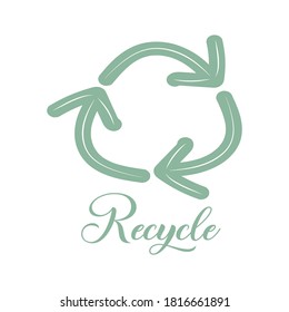 illustration vector icon logo template ddole recycle. eps 10