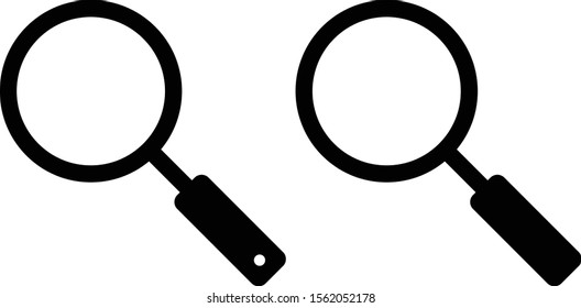 illustration vector icon of magnifier