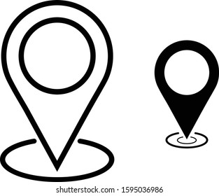 illustration vector icon of map location pointer