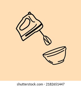 Illustration vector icon of mixer mixer machine
