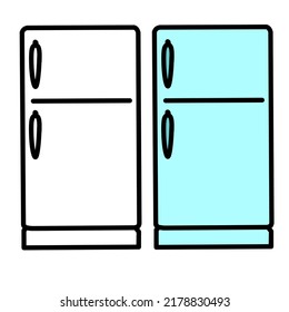 Icono vectorial de ilustración de refrigerador
