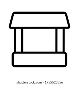 illustration vector icon of Sales Booth with outline style , perfect for online store, etc