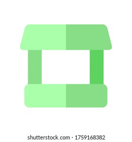 ícono de vector de ilustración de la cabina de ventas con un estilo plano , perfecto para la tienda en línea, etc