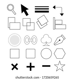 plantilla de conjunto de iconos vectoriales de ilustración para sitio web 