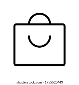 illustration vector icon of Shopping Bag with outline style , perfect for online store, etc

