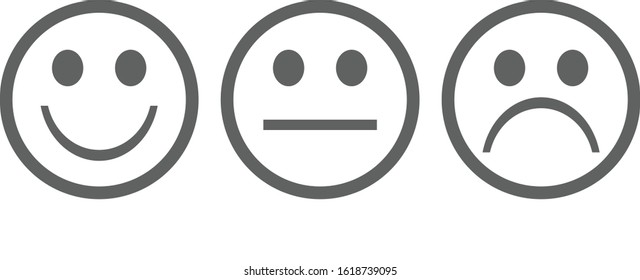 illustration vector icon of smile and sad emoji