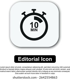 Illustration Vector Icon Stopwatch Time. Stopwatch shows intervals ranging from 5 to 60 minutes