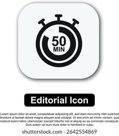 Illustration Vector Icon Stopwatch Time. Stopwatch shows intervals ranging from 5 to 60 minutes