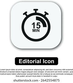 Illustration Vector Icon Stopwatch Time. Stopwatch shows intervals ranging from 5 to 60 minutes