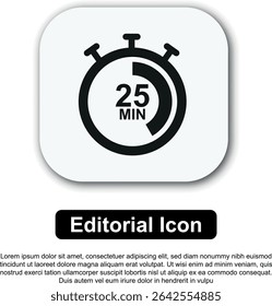 Illustration Vector Icon Stopwatch Time. Stopwatch shows intervals ranging from 5 to 60 minutes