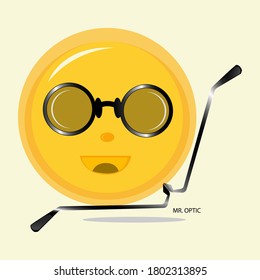 illustration vector icon template of glasses. eps 10