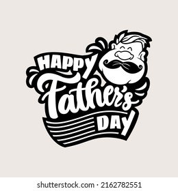 illustration of vector icon that says happy father's day