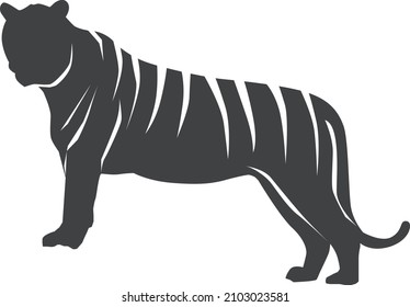 illustration vector icon tiger symbol on a white background