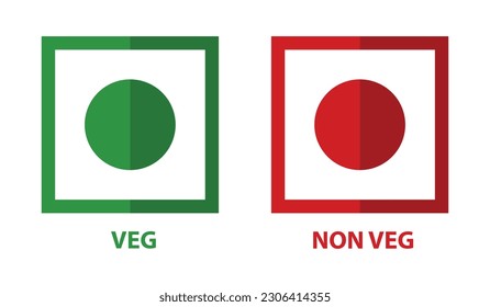 illustration vector icon of veg or non veg easy to use and edit. vector illustration for veg and non veg icon in neumorphism style.