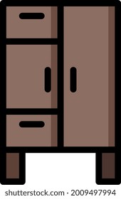 illustration vector icon wardrobe flat line style collection vector. More items by vector squad
 More items by vector squad. pixel perfect.
